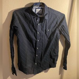 Boys craft and flow long sleeve button up dress shirt, blue, and-Size Small